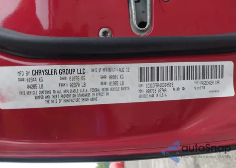 2013 Dodge Dart Sxt from USA, damaged, VIN 1C3CDFBA1DD105191